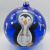 12 cm - Pinguin - fundal albastru